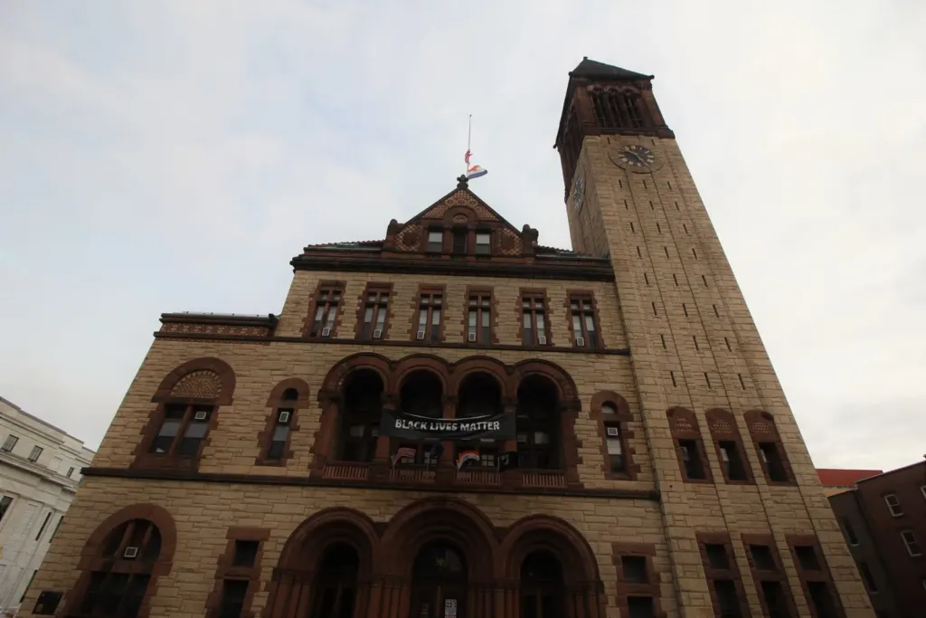 Albany City Hall at the corner of Eagle and Pine streets