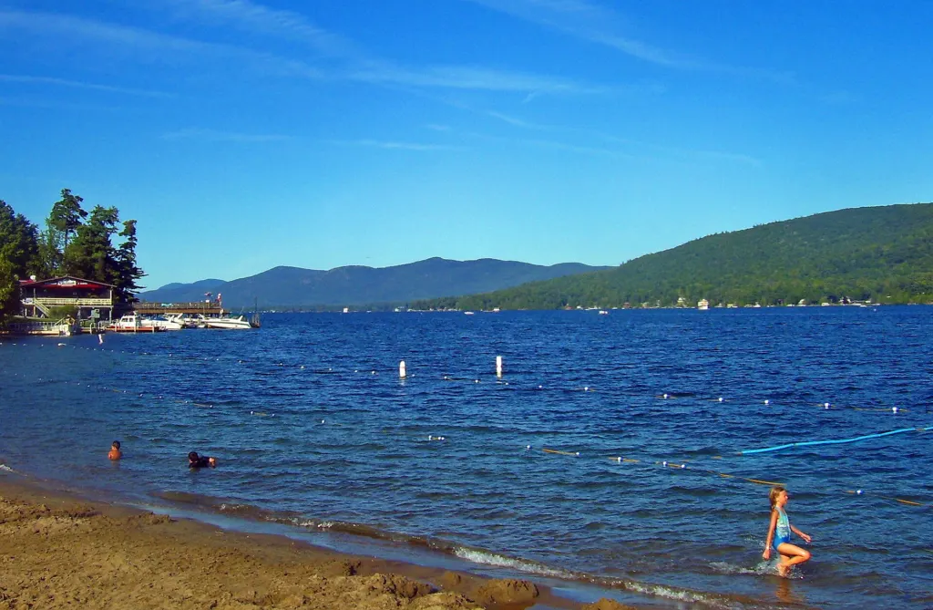 Lake George seen from the village beach