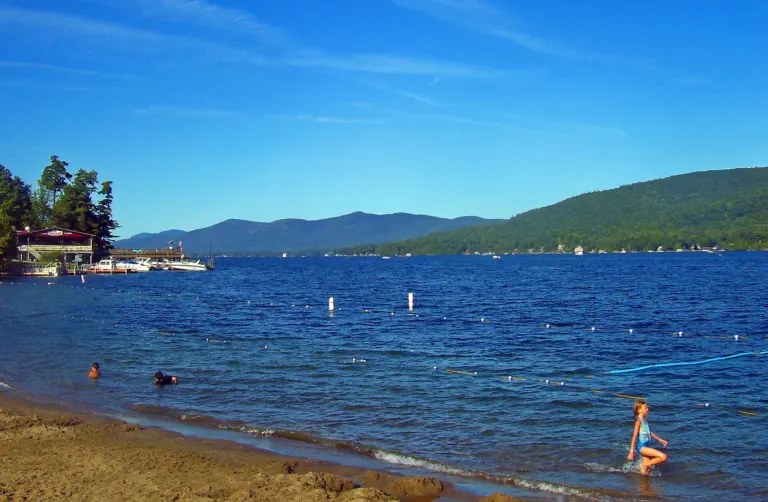 Lake George seen from the village beach