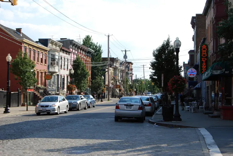 Small shops along Lark Street in Albany