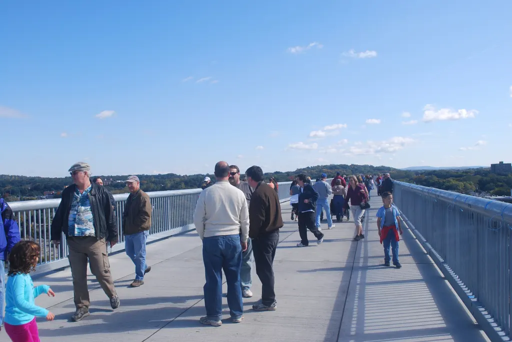 Visitors on the Walkway Over the Hudson in Poughkeepsie